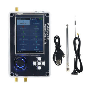 HackRF One R9 V2.0.0 + Upgraded PortaPack H2 3.2&quot; LCD + Shell Assembled + 2 Antennas + USB Cable