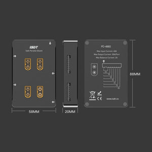 ISDT PC-4860S LiPo Parallel Charging Board XT60 Charge Board Balance Plate for 1-8S Lipo Batteries