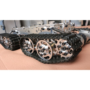 E-Robot Unassembled Metal Tracked Robot Tank Chassis WiFi Shock-Absorbing Intelligent Tank Chassis 6-12V