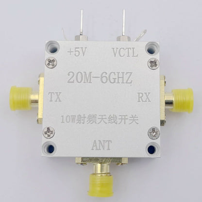 20MHz - 6GHz 10W 40dBm High Power RF Antenna Switch with SMA Female Connector for Transceiver System
