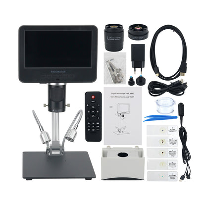 Andonstar AD246SM 7-inch UHD Screen Digital Microscope with High Definition Imaging Sensor for Soldering &amp; Repairing