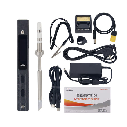 TS101 90W Mini Soldering Iron Electric Soldering Iron with XT60 Cable Power Adapter and TS-K Tip