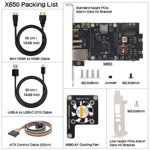 X650 KVM-over-IP Remote Management PCI Express Card Support POE Splitter Power Supply for Raspberry Pi CM4