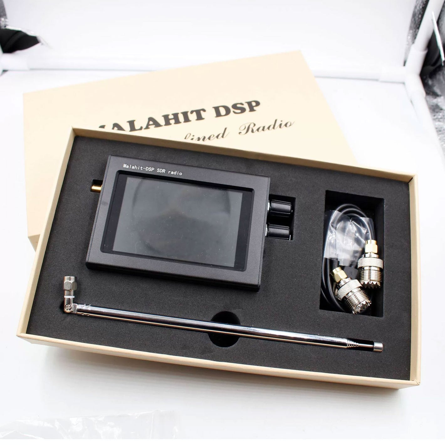 HamGeek New 1.10D 50kHz-2GHz Malachite SDR Receiver DSP Noise Cancellation SDR Receiver with 3.5-inch Touch Screen