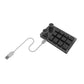 12-Key Custom Keyboard Small Keyboard with Black Keycaps Suitable for Gamers Song Lovers &amp; Designers
