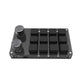 12-Key Custom Keyboard Small Keyboard with Black Keycaps Suitable for Gamers Song Lovers &amp; Designers