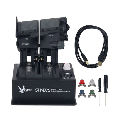 VKBSIM STECS Mini Flight Throttle Flight Simulator Throttle Game Single/Twin Engine Control System