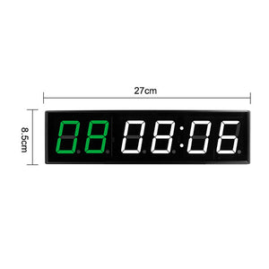 1.5&quot; 6-Digit LED Gym Timer Clock Interval Timer with Remote Control for Gym and Meeting Room