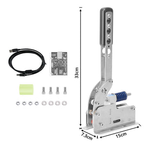 SimPlayer HE001 Silvery RC Games USB Handbrake Stainless Steel USB Shifter for Logitech G29/G27/G25/G290/Thrustmaster T300RS