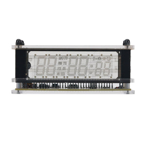 VFD Clock Desktop Clock Bedroom Alarm Clock 12/24 Hour with Vacuum Fluorescent Display and Shell