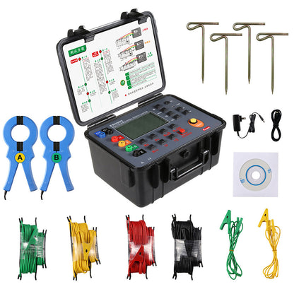 ES3002 Multifunctional Earth Tester Double Clamp Ground Resistance Tester Replacement for MI2124/HT5200/MS2308/ETCR3200