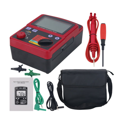 GM3125 5000V High Voltage Insulation Tester Megohmmeter Backlit LCD for Voltage &amp; Insulation Tests