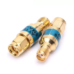 Golden 5DB 2W DC0-6GHz 50ohm Gold-plated Brass Fixed RF Attenuator with SMA Male to Female Connector