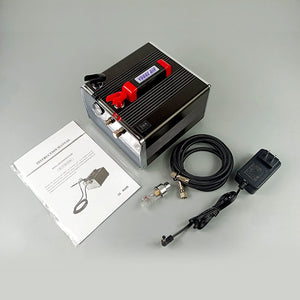 HS-317 Black Portable Paint Sprayer Built-in 0.2L Air Receiver Spray Paint Pump for Hand-made Models