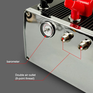 HS-317 Black Portable Paint Sprayer Built-in 0.2L Air Receiver Spray Paint Pump for Hand-made Models