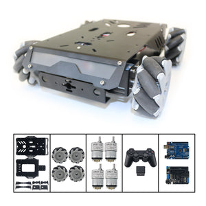 V3 Mecanum Wheel Intelligence Robot Aluminum Car Frame with 1:30 Decoding Motor and Wireless Control Board