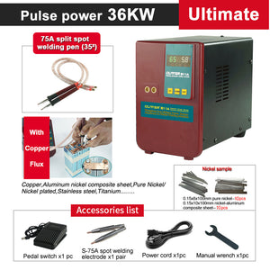 GLITTER 811A 36KW Spot Welder Pulse Welding Machine for Li-ion Storage Battery Pack Copper Welding