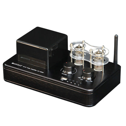 AV300C 220V 60W Electronic Tube Power Amplifier HiFi Audio Wireless Bluetooth5.0 with Headphone Amplifier