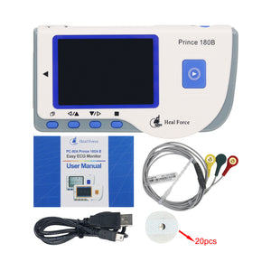 Heal Force Prince 180B Portable ECG Monitor EKG Monitor Household EKG Machine with Color Screen