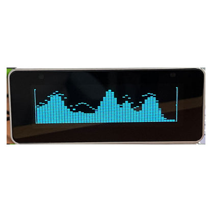 AK25664_V2.0 Music Spectrum Display Desktop Clock Rhythm Light with Blue Screen and Remote Control