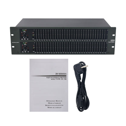 DBX 1231 Professional Audio Equalizer Dual 31 Band IC Chip Control Solid Core Pure Copper Transformer