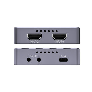 Unisheen UC3300H-plus Video Recorder Box Video Card Supports 4K 2CH Video Input for Game Streaming