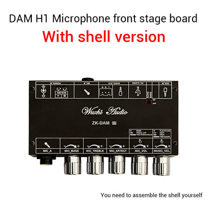 ZK-DAM H1 Microphone Preamplifier Board Mic Preamp with Shell Bluetooth &amp; Decoding for USB Drive