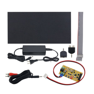 Full Color Music Spectrum Display For KTV Stage 64 Mode AS128 Sound Control P5 One-Display w/ Adapter