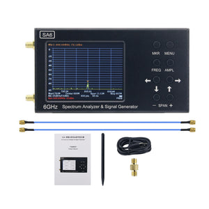 HAMGEEK SA6-V2 35-6200MHz Spectrum Analyzer &amp; Signal Generator Designed with 3.2-Inch Colour Screen