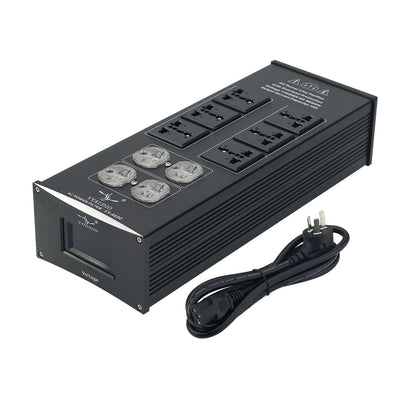 YYAUDIO YY-4600 Hifi AC Power Filter Power Supply Filter Black with CN &amp; US Sockets for Speaker