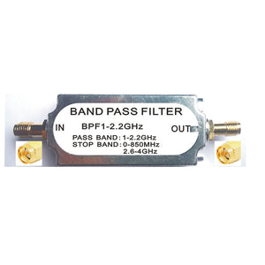 1-2.2GHz Band Pass Filter FM Frequency Modulation Filter RF LC Filter SMA Male to Female Connector