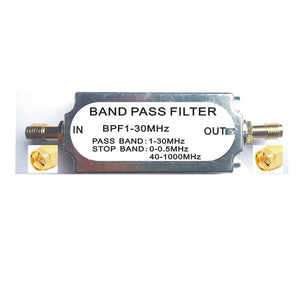 1-30MHz Band Pass Filter FM Frequency Modulation Filter RF LC Filter SMA Male to Female Connector