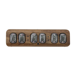 Soviet IN12 Glow Tube Clock Bluetooth Nixie Tube Clock Electronic Alarm Clock With Solid Wood Shell -Walnut