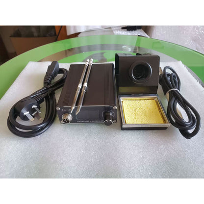 T12-JBC Black Universal Soldering Station Soldering Iron Station with 1.3&quot; Screen &amp; Soldering Tips