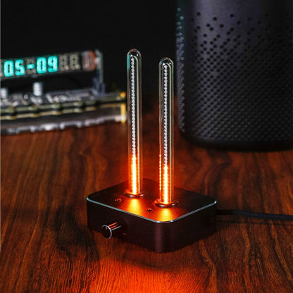 IN9 Retro Glow Tube Electronic Tube Music Spectrum Level Meter RGB Glow Tube Rhythm Light for Desktop Decoration