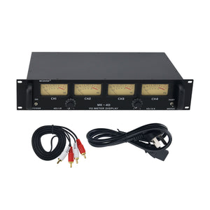 MK-4D 2U 4 VU Meter Display Audio VU Meter High Performance Level Meter for Audio Amplifier