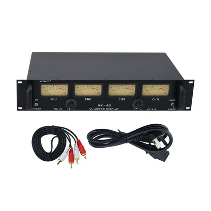 MK-4D 2U 4 VU Meter Display Audio VU Meter High Performance Level Meter for Audio Amplifier