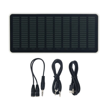 AK1016-W White LED 10-Band Music Spectrum Display Rhythm Light Supports Voice Control &amp; Wired Input