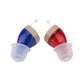 C200 Rechargeable Invisible Hearing Aids Portable In Ear Canal Hearing Aids Switch Version Red Blue