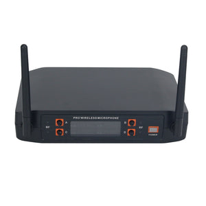 RK-148 Pro Wireless Microphone System with 4 Cordless Microphones for Speakers KTV Karaoke Meeting
