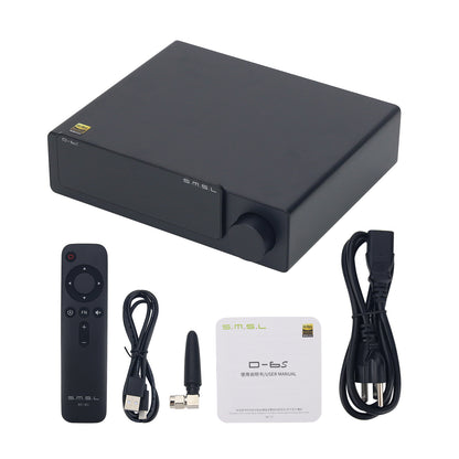 SMSL D6S DAC ES9039Q2M Bluetooth5.1 Support for XMOS MQA HiFi Audio Decoder 4xOPA1612 with Remote Control