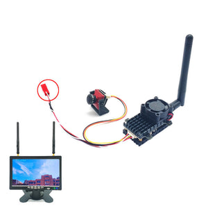 5.8G 2000mW Wireless Video Transmission System FPV TX RX with 7&quot; Dual-Antenna Receiving Screen