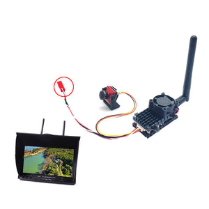 5.8G 2000mW Wireless Video Transmission System FPV Transmitter Receiver 7&quot; Screen Set Supports DVR