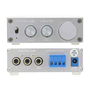 Silvery 12070 2x80W Output Digital Class D Audio Power Amplifier MA12070 with Treble and Bass Adjustment