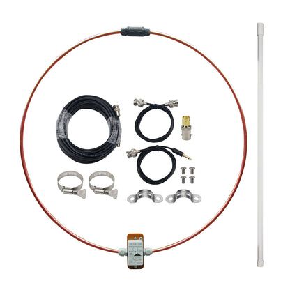 DESHIBO WV-601 Copper Ring 0-999MHz Receiving Wideband Passive Loop Antenna for LW/SW/MW/FM/VHF/UHF/AIR