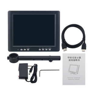 8&quot; TFT Monitor 1024x768 Microscope LED Screen Industrial Grade IPS Display with 32mm/1.3&quot; Metal Arm