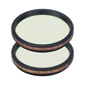 Askar 2-inch Dual Band Pass Filter C1(Ha+OIII) + C2(SII+OIII) for Mono and Colorful Camera DeepSky Photography