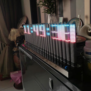 26-Band 3D Full Color Music Spectrum Display Rhythm Light w/ Remote Control for Sound &amp; Line Control