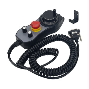 CNC 4-Axis 1 &amp; 100 Pulse MPG CNC Handwheel with Emergency Stop and Self-Reset (Plug for DDCS V4.1)