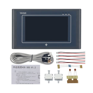 YKHMI MC-24MR-12MT-500-ES-E-COM3 All in One PLC HMI 5.0&quot; Touch Screen Compatible with Delta ES2